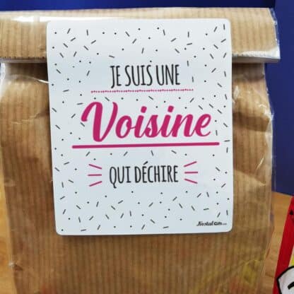 Sachet bonbons des années 70  "Je suis une voisine qui déchire"