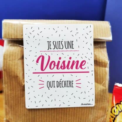 Sachet bonbon des années 90  "Je suis une voisine qui déchire"