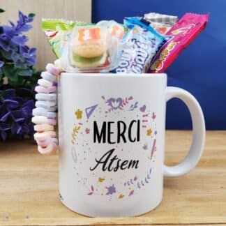 Mug bonbons des années 2000 "Merci Atsem"