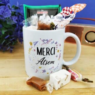 Mug bonbons des années 60 "Merci Atsem"