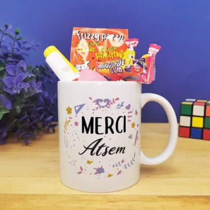 Mug bonbons des années 80 "Merci Atsem"