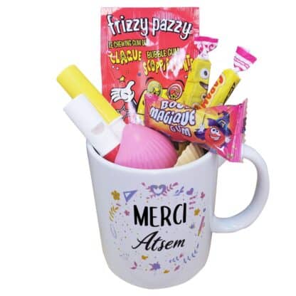 Mug bonbons des années 80 "Merci Atsem"