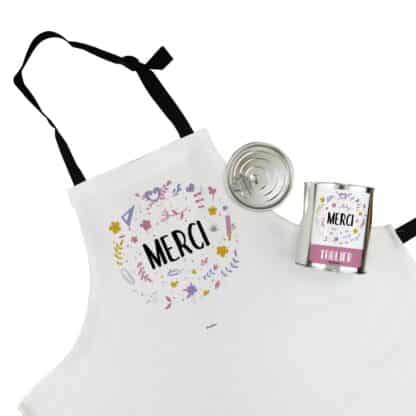 Tablier de cuisine "Merci" personnalisable - collection florale – Image 6