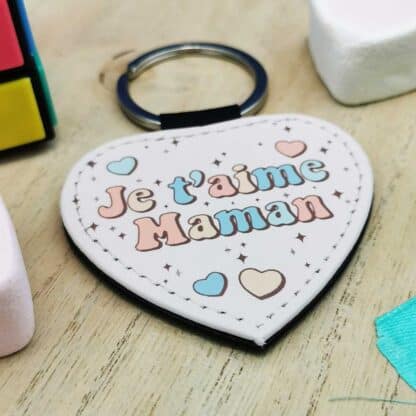 Porte clé coeur "Je t'aime Maman"