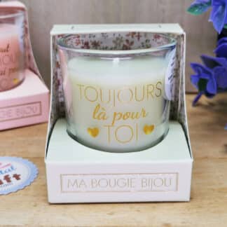 Petite Bougie parfumée + Bijoux surprise "Toujours là pour toi"