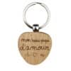 Porte clé coeur en bois personnalisable - "Mon beau-papa d'amour" – Image 4