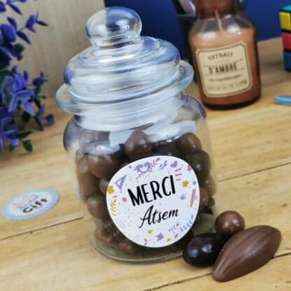 Bonbonnière "Merci ATSEM" rempli de chocolat français (Maison Guinguet) - Cadeau ATSEM – Image 3